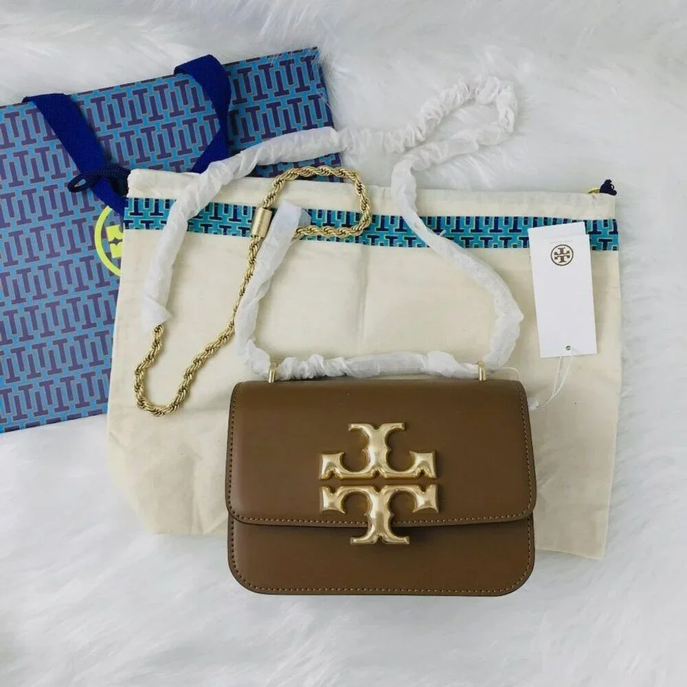 Brand New Tory Burch Small Eleanor Bag In Brown - Picture 11 of 11